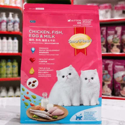 2.8kg Smartheart Kitten Dry Food Chicken,Fish,Egg & Milk